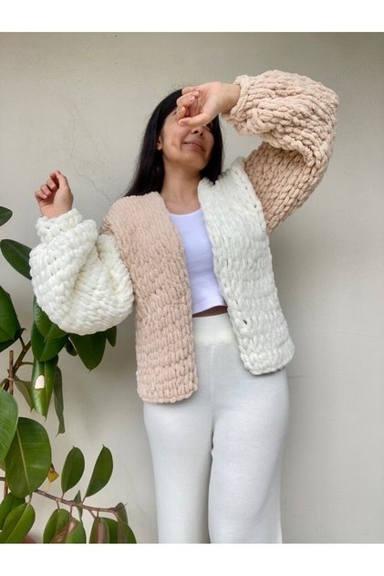 Puffy Plush Cardigan
