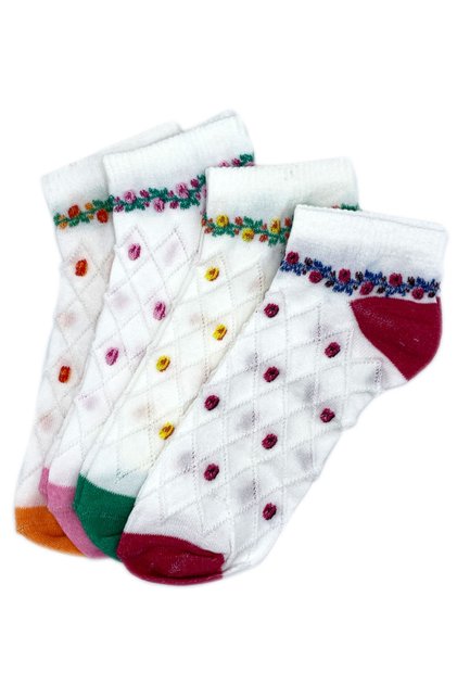 Drawer 4-Piece Soft Cotton Stripe Patterned Unisex Booties