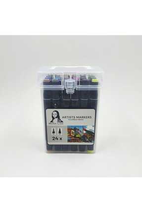 Südor Monalisa TouchBlack Çift Taraflı Marker Kalem Plastik Kutulu