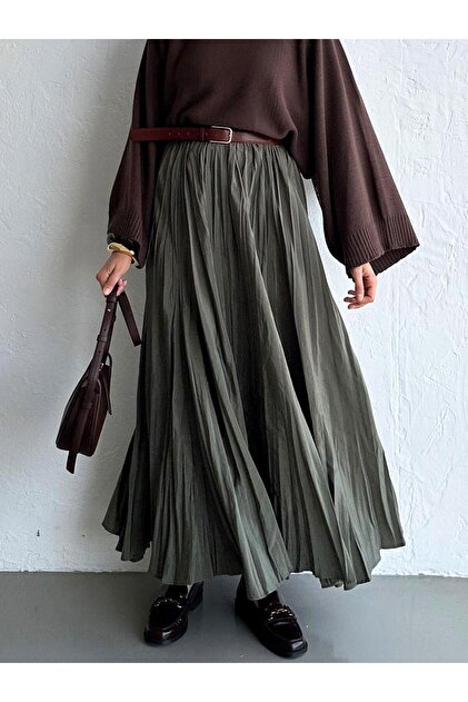 Khaki Women's Crush Skirt