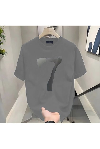 7 Sport Printed Black Men's T-Shirt