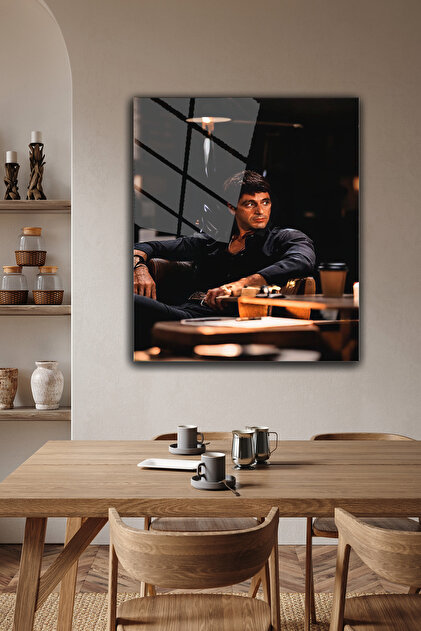 SCARFACE ハーフデニム z zizuph Siyah Yaralı Yüz, Scarface, Tony Montana Al Pacino, 4 Mm