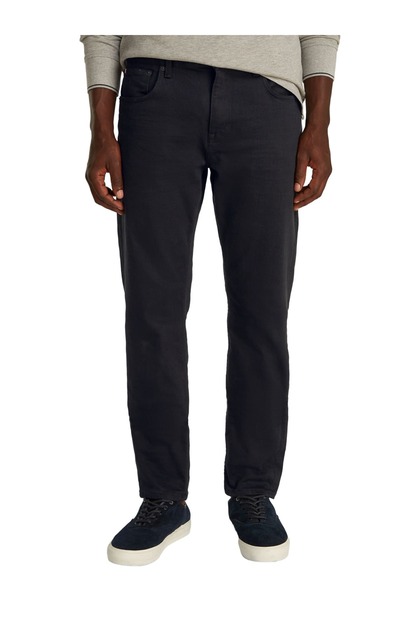 Blugi pentru bărbați din țesătură denim, talie normală, model drept, negru MW0MW39040-1B1