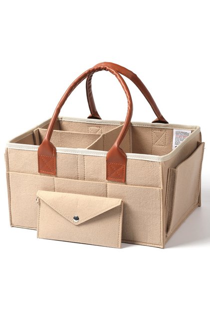 Diaper Caddy + Travel Pouch - Medium - Ivory
