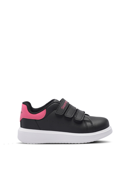 Love I Girls' Sneaker Shoes Black / Fuchsia