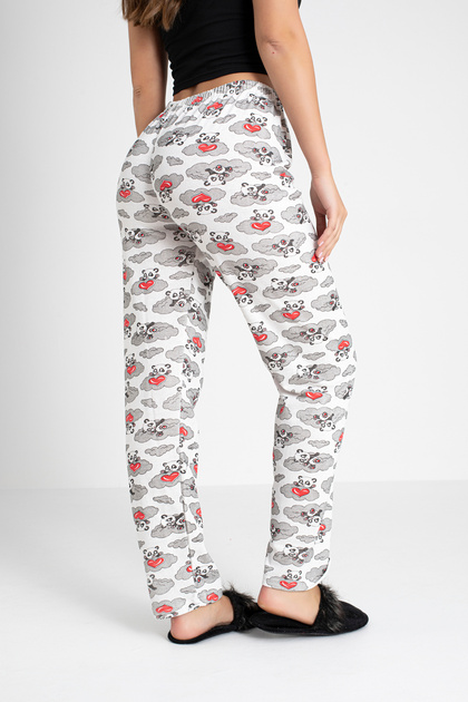 Thick Brushed Inside Printed Women's Pajama Bottoms