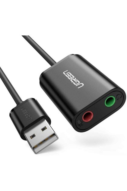 3.5mm External Usb Sound Card Black