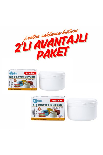 DİŞ PROTEZ KUTUSU X 2 ADET