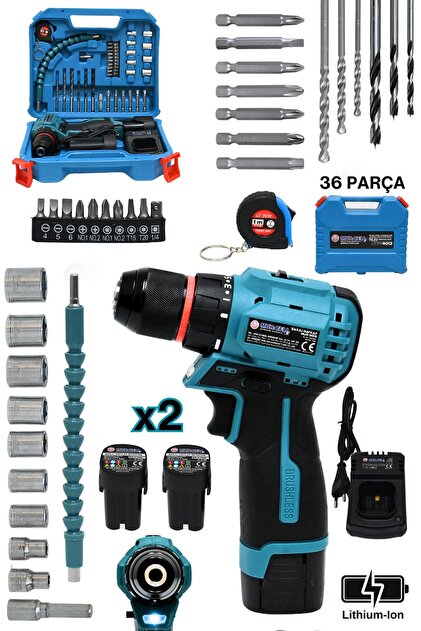 Mur-Cell Mur-9013 16,8v Kömürsüz Motor Çelik Mandren 36 Parça