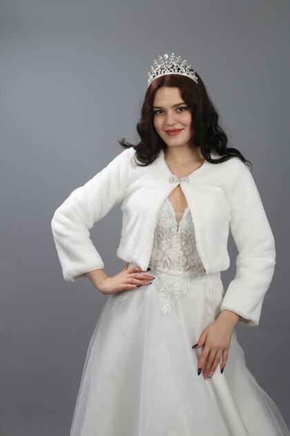 paris in paris Bridal Fur-bridal Jacket-bridal Bolero-wedding Gown Etol- wedding Fur- Shawl-wedding dress Accessories- evening Shawl- Trendyol