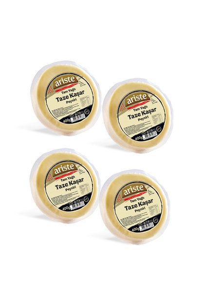 4'lü Tam Yağlı Taze Kaşar Peyniri 1600 gr (400GR X 4)