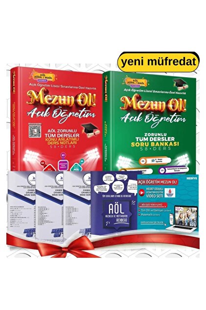 Liyakat Yayınları Yeni Müfredat AÖL Mezun Ol Seti | Tüm Zorunlu