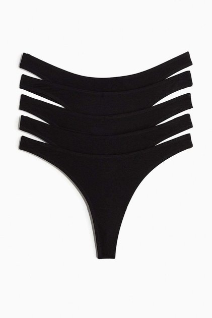 5-pack cotton thong briefs