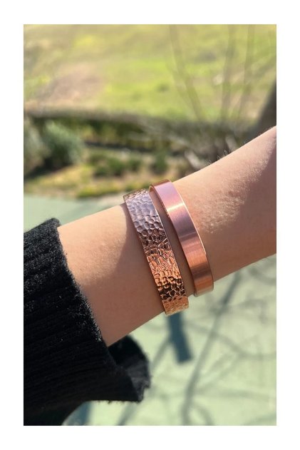 Positive Energy Protective Grounding Anti Stress Motif Copper Bracelet 17 cm