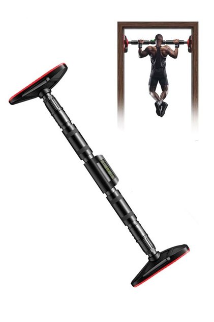 Adjustable Door Hanging Pull Up Bar No Screws with Comfortable Handles for Home Gym