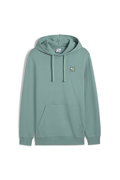Puma Ess Elevated Fz Hoodie Erkek Yeşil Günlük Stil Sweatshirt