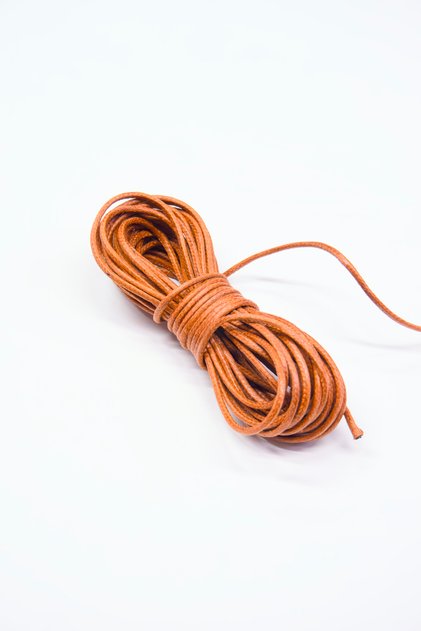 2 mm Yuvarlak Mumlu İp - Mumlu Pamuk Yuvarlak Kordon Bağcık - 10 Metre