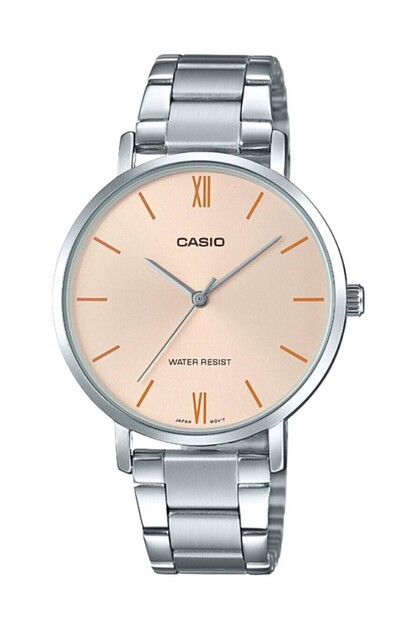 Silver Color Women's Wristwatch with Pink Cord