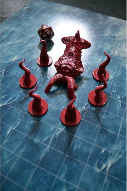 DND RPG 3D PLA Baskı Kraken Düşman Seti - Diorama Kutu Oyunu Aksesuarı