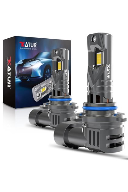 9012(HIR2) With Fan Katur 2x HIR2 9012 Led Car Headlight 100W Bulb Xenon 6000K 20000Lm White Turbo D