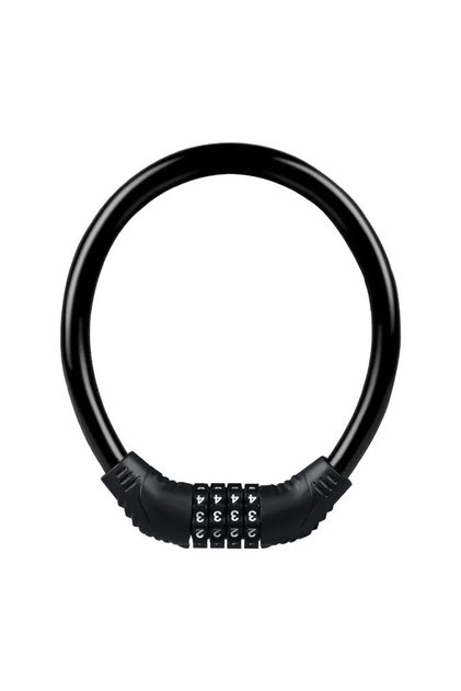 black 40cm Bike Lock Mountain Bike Portable Security 4-digit Code Bike Lock for Bicycle Motorcycle S