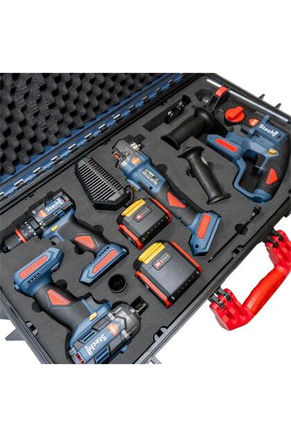 StechEnd SXS403 Akülü Alet Seti 20V 4.0/6.0Ah 7 Parça - Fiyatı