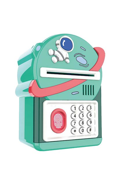 lovely Piggy Bank wt Fingerprint Lock & Music-Astronaut Green