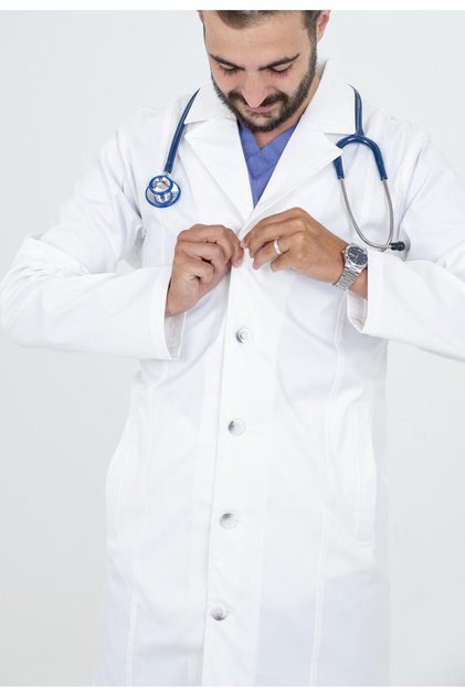 Almonds 100% Cotton Doctor/Nurse Gown – Professional Medical Gown with Breathable Twill Fabric and Elegant Design