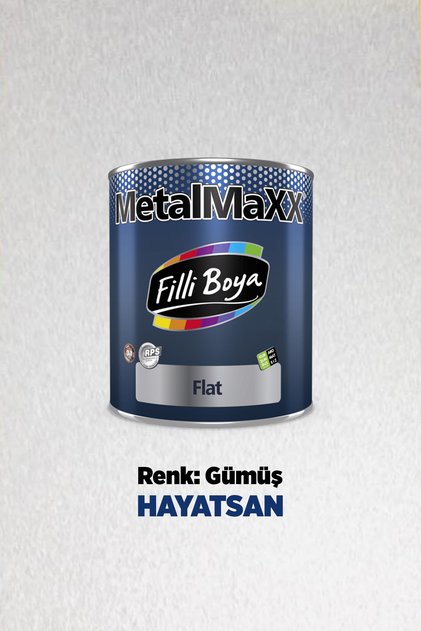HAYATSAN-MetalMaxx Flat Direkt Pas Üstü Metal Yüzeyler İçin Boya 0,75 Lt Gümüş