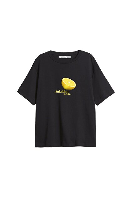Sekizbiraltı I'm Bored Now Tricou negru pentru femei, cu imprimeu