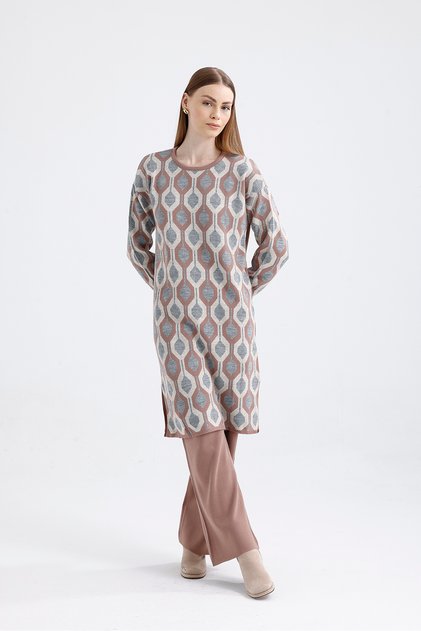 Ethnic Pattern Knitwear Set