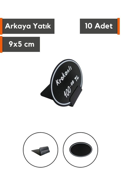 9X6 cm Black Decorative Horizontal - Erasable Label, Cafe Pastry Dessert Showcase Badge3