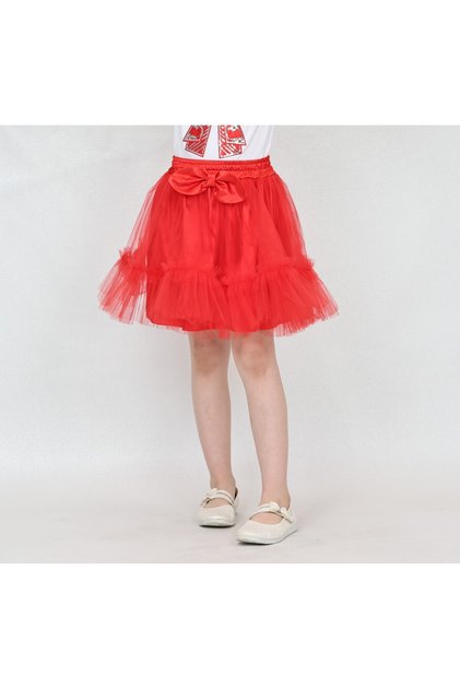 Girls Ruffle Detailed Bow Tulle Tutu Skirt 23Th April 29Th October 10Th Nov Show