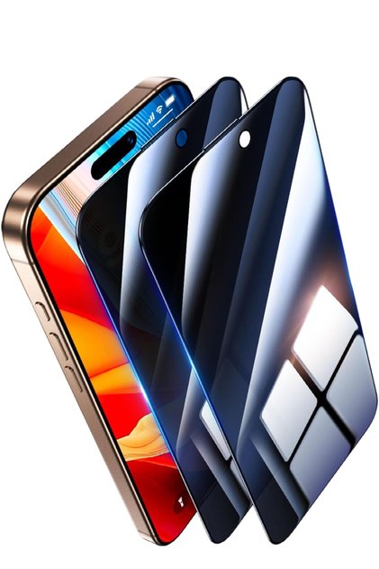 [2x Shield Hayalet] iPhone 16 Pro Uyumlu Hayalet Tam Kaplayan Shield Cam Ekran Koruyucu (2X)