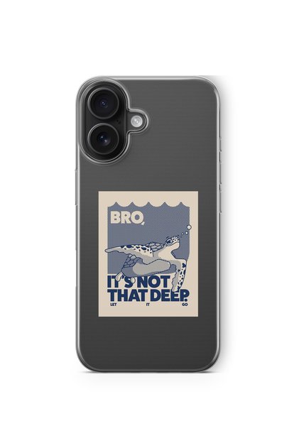 Turtle Design Printed Transparent Case Compatible with iPhone 16