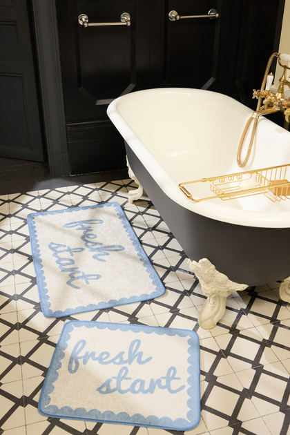 Set of 2 Printed Non-Slip Base Bath Mat Tphss25Bps00006