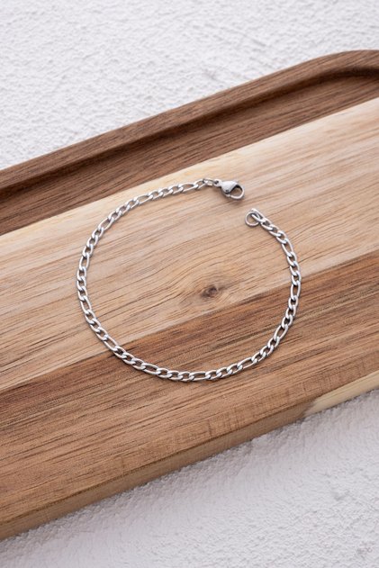 Steel Thin Figaro Chain Anklet Summer in the Sea Non-Tarnish Anklet Suitable for Daily Use 3mm 22cm+3cm