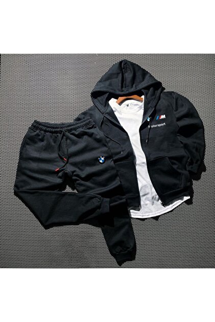 BMW Zippered Jacket and Winter Tracksuit 2-Piece Combination