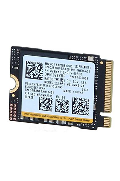 Samsung BM9C1 512GB 4900/4000MB/s Gen4x4 22x30 M.2 NVMe SSD