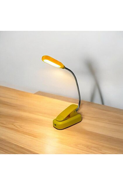 Ceyden Ledli Klipsli Mini Kitap Okuma Lambası Mandallı Çalışan