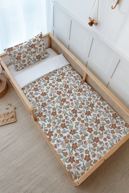 Montessori Duvet Cover Set (100X200) - Iconic Series - Vintage Flower