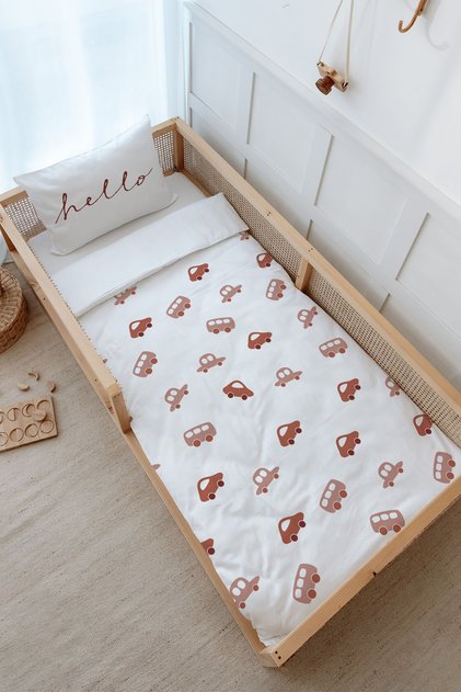 Montessori Duvet Cover Set (100X200) - Iconic Series - Vintage Car