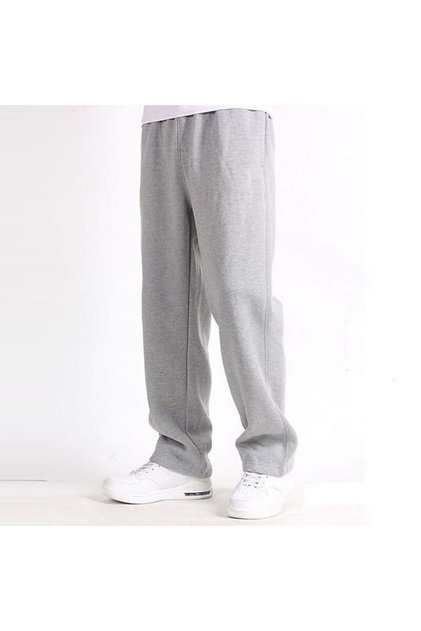 Men's Gray Straight Leg Winter Sweatpants