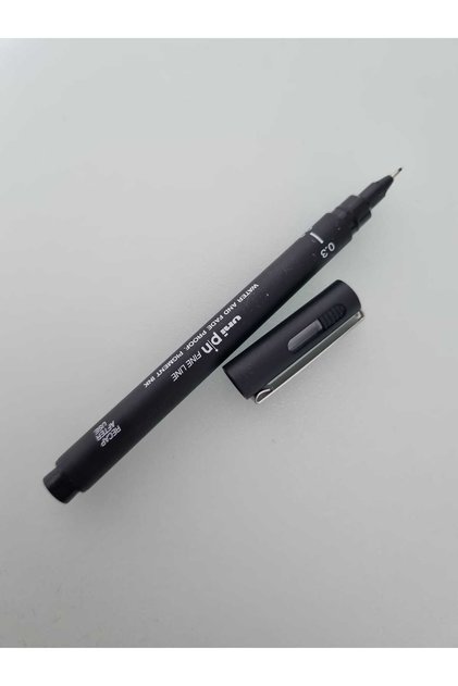 Uni-Ball Drawing Pen Acrylic Tip Fine Line Pin 0.03mm Black (1Pcs)