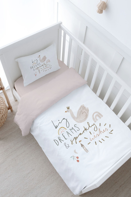Baby Size Duvet Cover Set (100X150) - Royal Series - Princess Swan