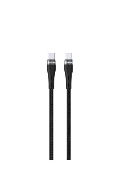 Usb - C To Usb - C Braided Cable 60W - 1M - Black