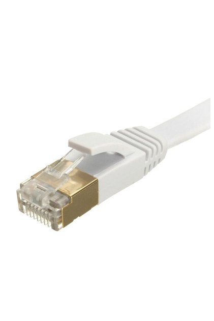 Cat6 Ethernet RJ45 Modem İnternet Kablosu Slim Flat Kırılmaz Kablo 10 Metre