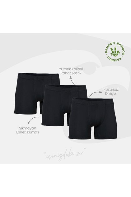 Şahin Men's Bamboo Boxers-3 Pack