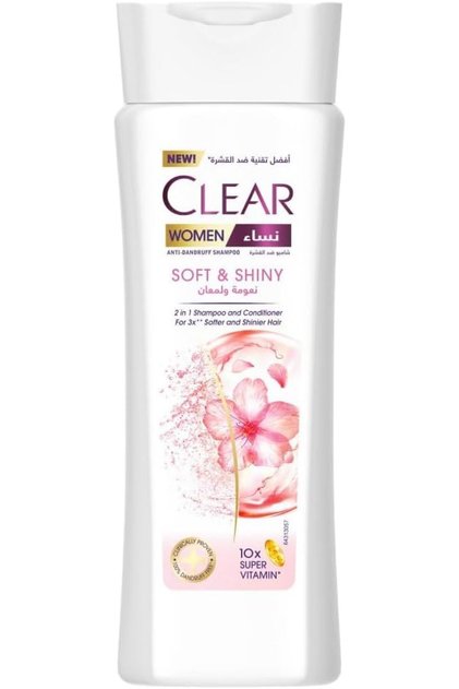 Shampoo 200 Mlsoft & Shiny (WHITE) --- كلير شامبو قوة ولمعان 200مل ابيض