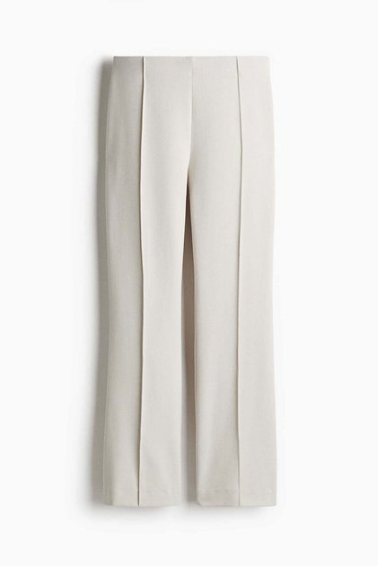 Flared crease-leg trousers